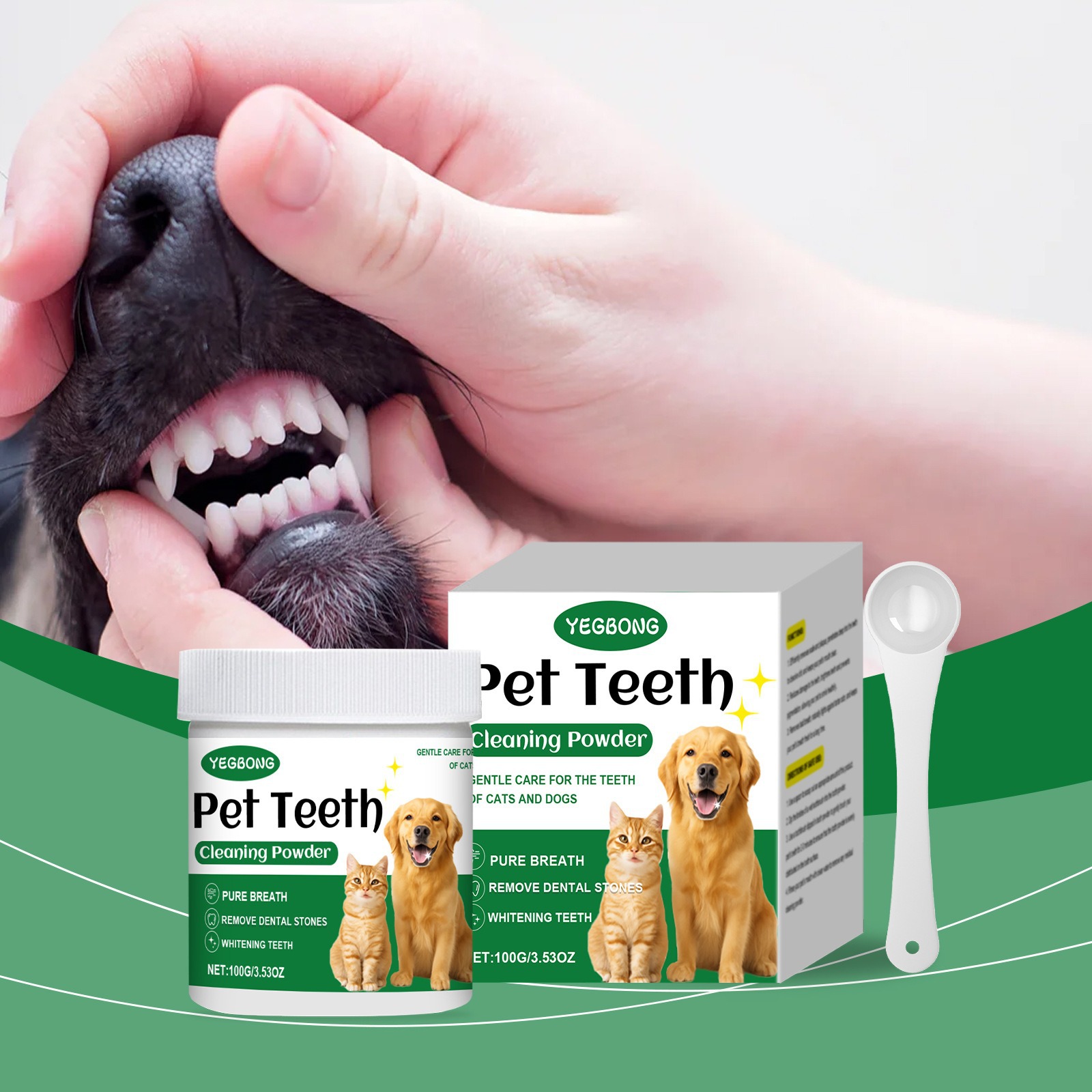 Teeth Whitening Singapore - Poudre de nettoyage des dents d'animaux