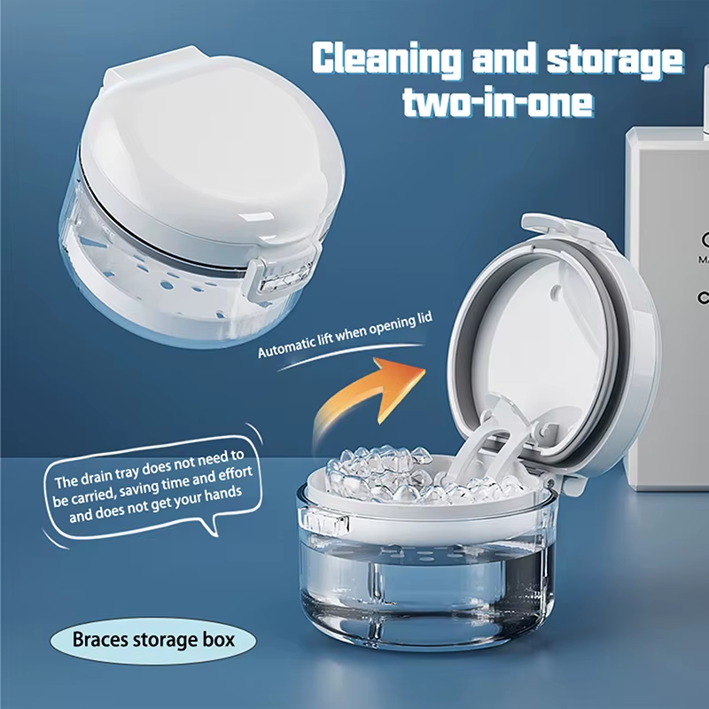 Teeth Whitening Brush - Étui de retenue orthodontique Portable, boîte