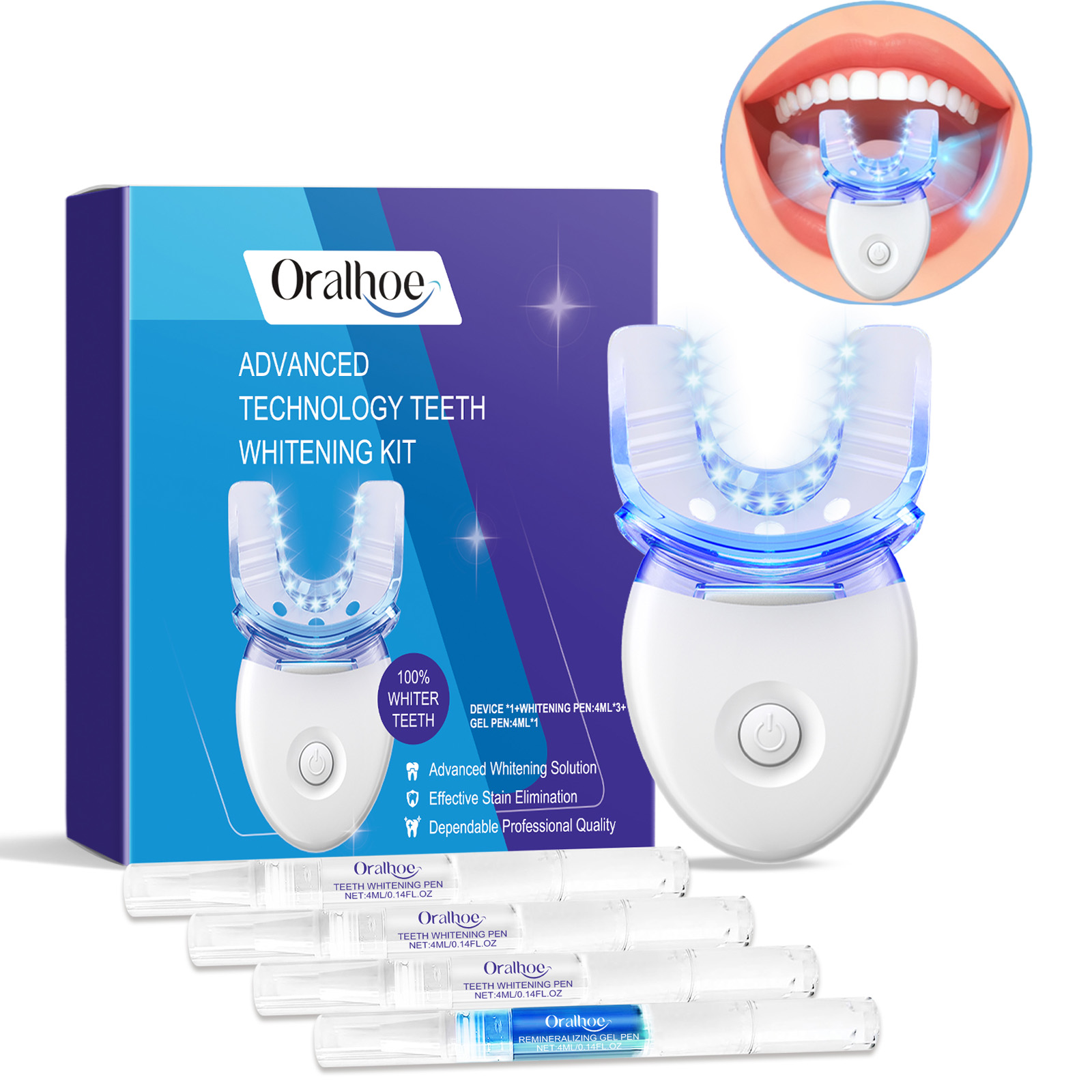 Teeth Whitening Singapore - Kit professionnel de lumière LED de