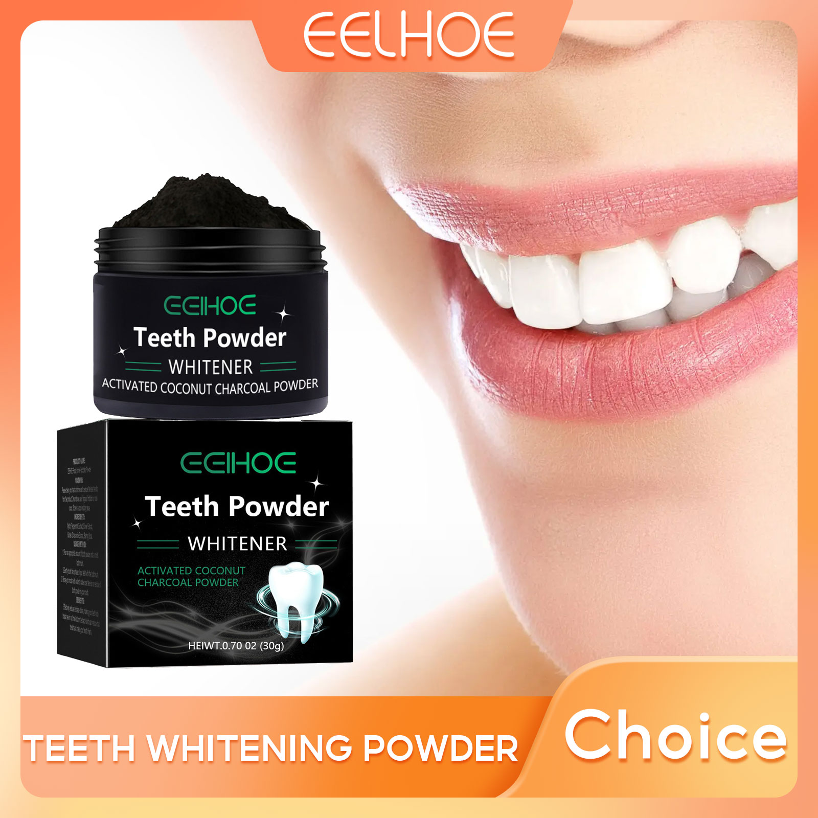 EELHOE poudre de charbon de bo - Whitening Powder Activated avis et prix